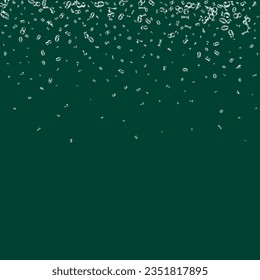 School math notebook cover. White chalk numbers  floating in the air. Back to school mathematics banner on blackboard background. Falling numbers vector illustration.