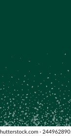 School math notebook cover. White chalk numbers  floating in the air. Back to school mathematics banner on blackboard background. Falling numbers vector illustration.
