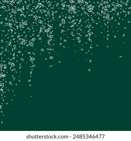 Cubierta de cuaderno de matemáticas escolar. Números de tiza blanca flotando en el aire. Anuncio de matemáticas de vuelta a la escuela en el fondo de pizarra. Ilustración vectorial de números en caída.
