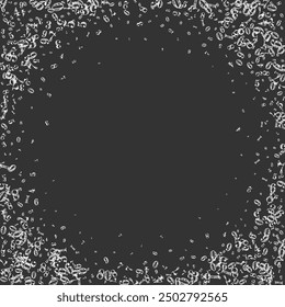 School math notebook cover. White chalk numbers floating in the air. Back to school mathematics banner on blackboard background. Falling numbers vector illustration.