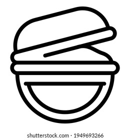 School meal icon. Outline school meal vector icon for web design isolated on white background