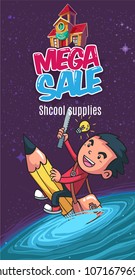 School mega sale card and banner