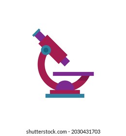 ilustración de icono de relleno de microscopio escolar