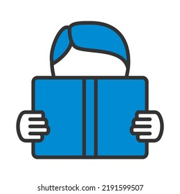 School Microscope Icon. Editable Bold Outline With Color Fill Design. Vector Illustration.