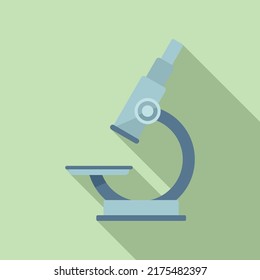 School microscope icon flat vector. University study. Career award