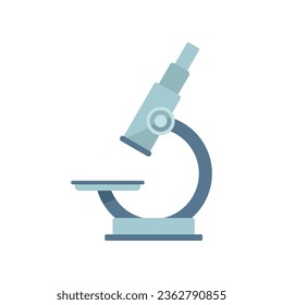 School microscope icon flat vector. University study. Career award isolated