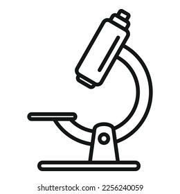 School microscope icon outline vector. Examination check. Mark result