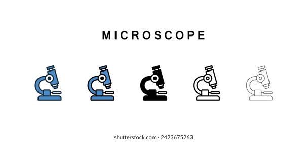 School microscope icon outline vector. Examination check