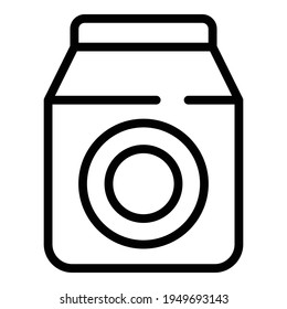 School milk pack icon. Outline school milk pack vector icon for web design isolated on white background