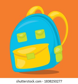 school monkey bag design vector illustration