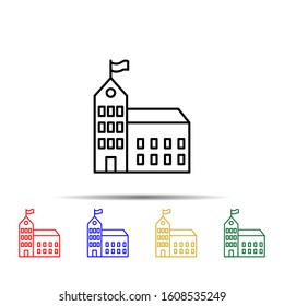 school multi color style icon. Simple thin line, outline vector of school icons for ui and ux, website or mobile application