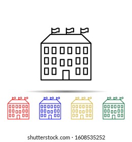 school multi color style icon. Simple thin line, outline vector of school icons for ui and ux, website or mobile application