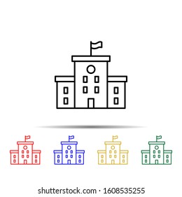 school multi color style icon. Simple thin line, outline vector of school icons for ui and ux, website or mobile application