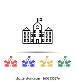 school multi color style icon. Simple thin line, outline vector of school icons for ui and ux, website or mobile application