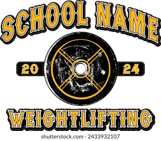 (School Name) 2024 Weightlifting design