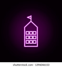 school neon icon. Elements of education set. Simple icon for websites, web design, mobile app, info graphics
