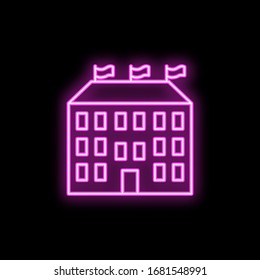 School neon icon. Simple thin line, outline vector of school icons for ui and ux, website or mobile application