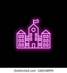 School neon icon. Simple thin line, outline vector of school icons for ui and ux, website or mobile application
