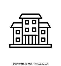 school new icon simple vector
