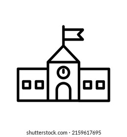 school new icon simple vector