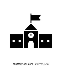 school new icon simple vector