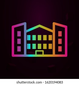 school nolan style icon. Simple thin line, outline vector of buildings icons for ui and ux, website or mobile application