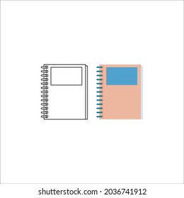 School Note Book Bundling Icon Illustration