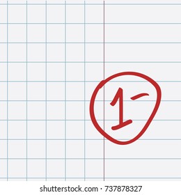 School notebook with assessment 1-