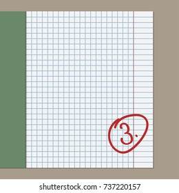 School notebook with assessment 3