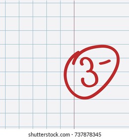 School notebook with assessment 3-