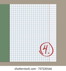 School notebook with assessment 4
