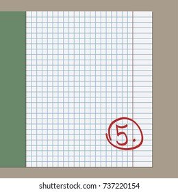 School notebook with assessment 5