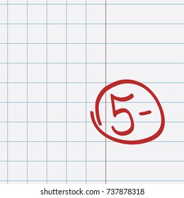 School notebook with assessment 5-