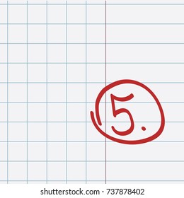 School notebook with assessment 5
