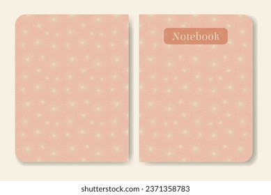 School notebook cover template minimalist pink design. Printable background for school