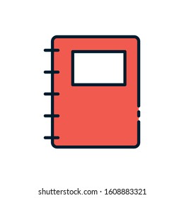 School notebook design, Eduaction class lesson knowledge preschooler study learning classroom and primary theme Vector illustration