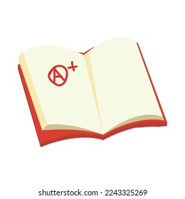 diseño de bloc de notas escolar sobre blanco