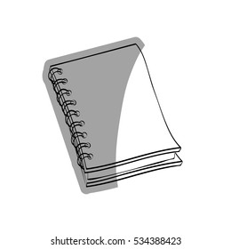 School notebook draw icon vector illustration graphic design