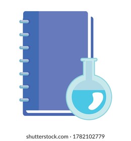 Schulnotebook und -flasendesign, Unterrichtsunterricht im Vorschulunterricht und Grundschulunterricht Vektorgrafik