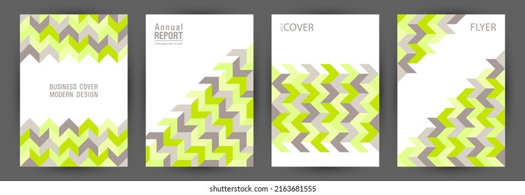 School notebook front page mokup set graphic design. Bauhaus style modern poster layout set vector. Tile geometric elements theme A4 cover design