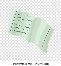 School notebook icon in cartoon style isolated on background for any web design