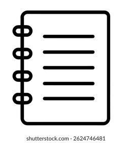 School notebook icon on white background vector
Vector education icon