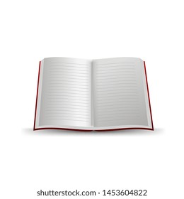 School notebook isolated on white background for your creativity