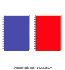 School notebook on white background