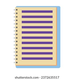 School notebook on white background
