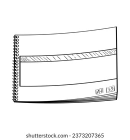 School notebook on white background