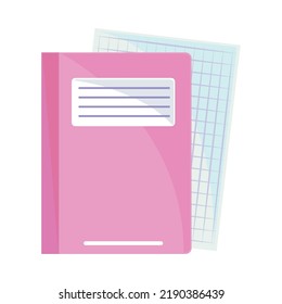 school notebook paper isolated icon