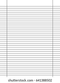 School notebook paper sheet. 