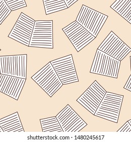 Cuaderno escolar sin problemas. Volver Al Diseño Del Dibujo Escolar. Ilustración vectorial.