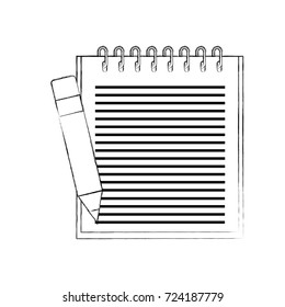 school notebook spiral with pencil education element